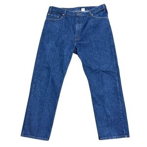 Levi’s 505 men’s size 42 x 30 regular fit straight leg denim blue jeans.